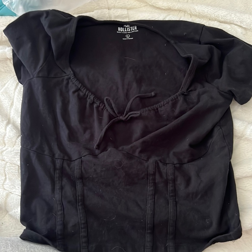 Black Hollister Top Size Larage